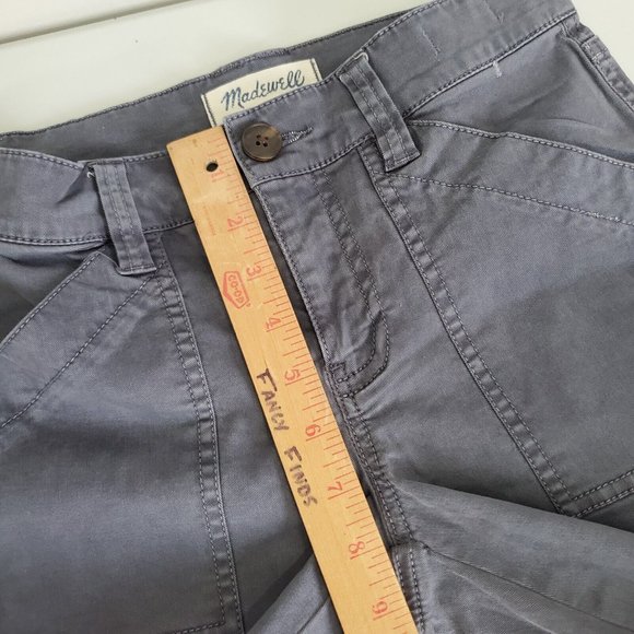 Madewell Jeans Womens 25 Gray Skinny Fatigue Military Moto Ankle Zip - Picture 12 of 14
